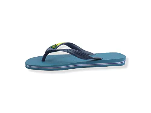 Havaianas Brasil Logo, Flipflop Unisex - Adulto, Blu Nautical Blue