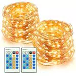 HERILIOS Catene Luminose 20M da 2 Pezzi, Bianco Caldo