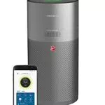 Hoover HHP55CA011 Purificatore d'Aria con Filtro HEPA e Filtro ai Carboni Attivi per Allergeni e Pollini, Titanio