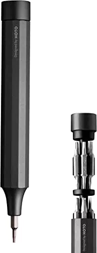 Mini Set di Cacciaviti di Precisione 24 in 1 con Punte in Acciaio S2, grigio ardesia