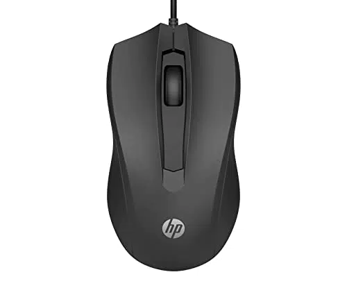 HP - PC Mouse 100, Cablato, 1.600 DPI, destrorso, 3 pulsanti