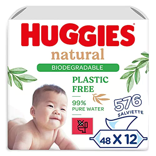 Huggies Pure Salviette Umidificate Biodegradabili per Bambini