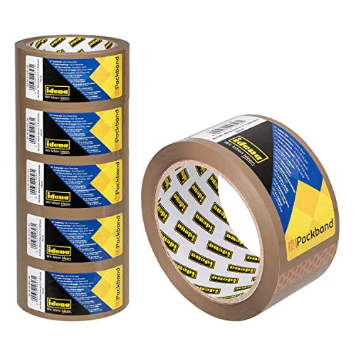 Idena 90129 Nastro adesivo marrone, 6 rotoli
