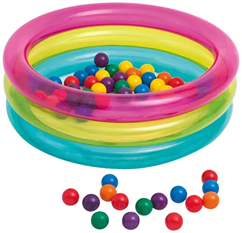 Intex 48674 - Piscina Baby 3 Anelli Palline Colorate, 86 x 25 cm