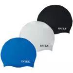 Intex- Cuffia in Silicone I.24, Colore Bianco/Blu/Nero