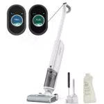 JOYAMI Aspirapolvere cordless a umido e a secco Display digitale LCD Aspirapolvere/Pulitore intelligente e leggera per pavimenti