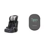 Kinderkraft Seggiolino Auto COMFORT UP, Poggiatesta Regolabile, Nero & TIPPY PAD dispositivo anti abbandono