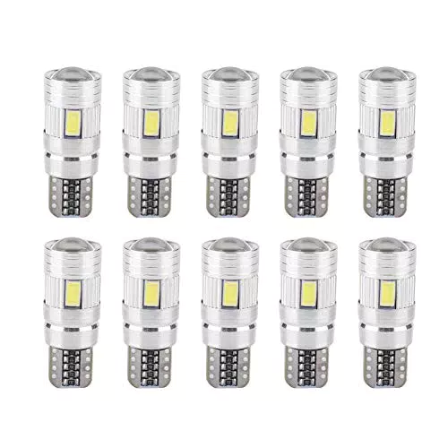 Lampadine a LED-Duokon 10pcs T10 5630 6SMD W5W decodifica auto LED Canbus lampadina errore luce targa indicatore lato libero