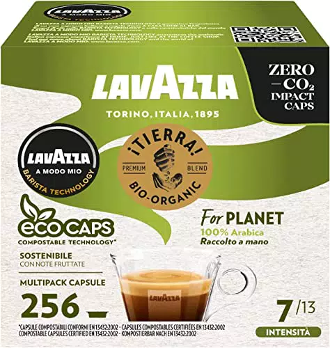 Lavazza A Modo Mio Tierra for Planet, 256 Capsule Compostabili