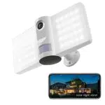 LAXIHUB Telecamera di sicurezza da esterno con luci led, bianco