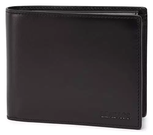 LEABAGS Portafoglio in Pelle da Uomo con Protezione RFID