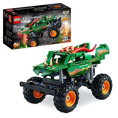 LEGO 42149 Technic Monster Jam Dragon, Set Monster Truck 2 in 1 con Pull-Back
