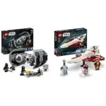 LEGO 75347 Star Wars TIE Bomber Model Building Kit, Modellino da Costruire di Starfighter & 75333 Star Wars Jedi Starfighter di Obi-Wan Kenobi