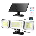 LEOEU Luci Solari Esterne, 224 LEDS 1800mAh Luce Solare da Parete con Rilevatore di Movimento