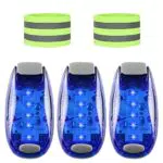 LUFEIS Set di 3 Luci Stroboscopiche a Clip con 2 strisce riflettenti - Blu
