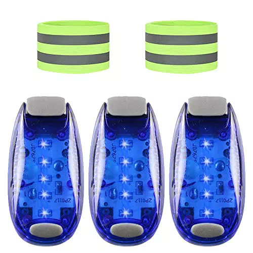 LUFEIS Set di 3 Luci Stroboscopiche a Clip con 2 strisce riflettenti - Blu
