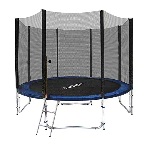 LZQ Trampolino da Giardino, Ø 244/305/366 cm, Set Completo Trampolino per Bambini con Rivestimento UV