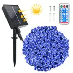 Micacorn Luci Stringa Solare, Energia Solare Impermeabili Luci 22 Metro 8 Modalità 200 LED Luci Solari Esterno con Telecomando per Case Giardini Decorazioni Natalizie Feste