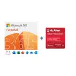 Microsoft 365 Personal, 1 abbonamento annuale + McAfee Total Protection
