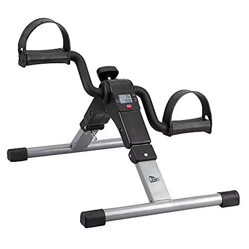 Mini Cyclette Pieghevole, Tappetino Antiscivolo, Uten Esercizi di Riabilitazione Per Gambe e Braccia