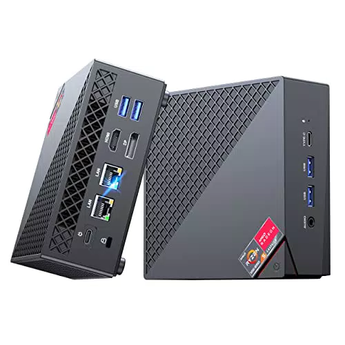 Mini PC Windows 11 AMD Ryzen5 5500U, 16GB DDR4 512GB SSD Nipogi Mini Computer Pc Con 2 Ethernet
