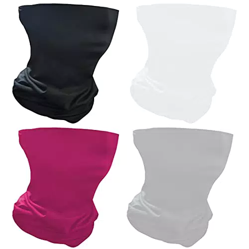 Miotlsy Copricapo multifunzionale, confezione da 4 rivestimenti per il viso Bandana Maschera per il viso Passamontagna Snoods Bandane per uomo e donna Sciarpa per il ciclismo