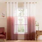 MIULEE Voile Tende Trasparenti con Occhielli, 2 Pannelli 140 x 260 CM
