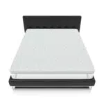 Mundialflex Topper per Materasso in Poliuretano Espanso, Bianco/Grigio, 160 x 190 cm
