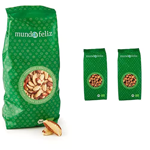 Mundo Feliz, Noci Brasiliane Biologiche, 2 x 500 g & Nocciole Fresche Biologiche
