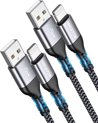 NINGKPOW Cavo alimentazione iPhone 1M, 2 Pezzi
