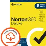 Norton 360 2023, Deluxe, 5 Dispositivi, PC, Codice d'attivazione per PC via email