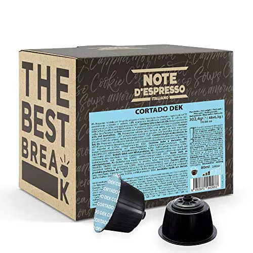 Note D'Espresso Cortado Dek, Capsule Compatibili Soltanto con Sistema NESCAFE DOLCE GUSTO, 48 Caps