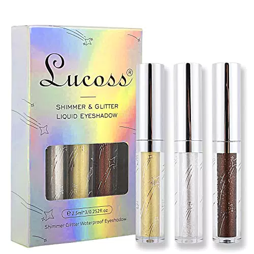 Ombretto Liquido con Glitter, bronzo/oro/argento