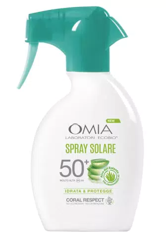 Omia, Spray Solare Protettivo SPF50+ Viso e Corpo con Aloe Vera del Salento