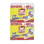 Omino Bianco - Fogli Salva Colore, 56 fogli, 2 confezioni