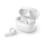 Philips Auricolari Bluetooth con Microfono Wireless, Resistenti al Sudore, 18 Ore di Riproduzione, Morbidi e Confortevoli Earbuds, Auricolari Philips TAT2206WT/00