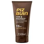 PIZ BUIN Lozione Solare Intensificatrice dell’Abbronzatura, Tan & Protect, 15 SPF