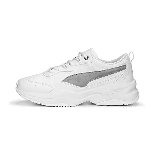 PUMA Cilia Space Metallics, Scarpe da ginnastica Donna, bianca/argento, 41