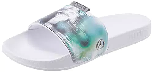 PUMA MAPF1 Sandali a Ciabatta Unisex, Bianco/Verde