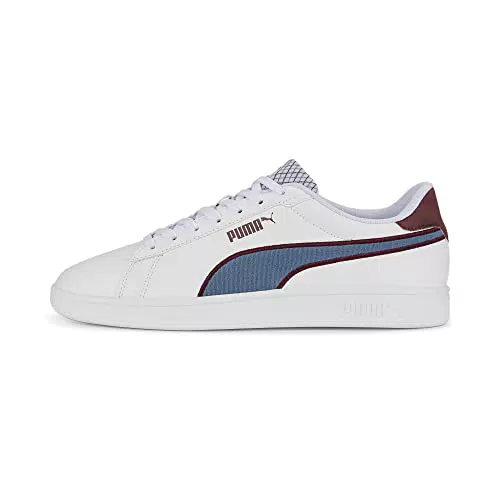 PUMA Smash 3.0, Scarpe da Ginnastica Uomo, bianco/viola, 39