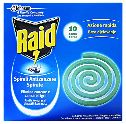 Raid Spirali Antizanzare con Supporto Metallico - 1x10 pezzi