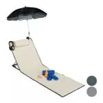 Relaxdays Materassino da Spiaggia Imbottito XXL