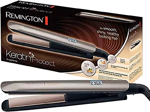 Remington Piastra per Capelli Lisci, Rivestimento in Ceramica e Olio di Mandorle