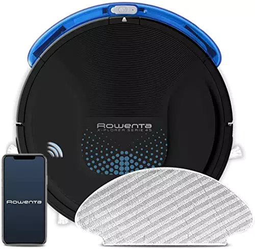 Rowenta RR8275 X-Plorer Serie 45 Robot Aspirapolvere Lavapavimenti, Nero