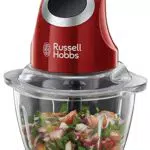 Russell Hobbs Tritatutto, Vasca in vetro 500 ml, Pulsante aizonabile con una sola mano