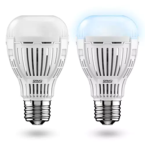 SANSI Lampadine a LED con Sensore, E27 Lampadine Auto On/Off di luce Bianco Fredda 5000K