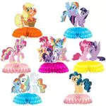 simyron decorazioni 3D a nido d'ape 7 pezzi, tema: my little pony
