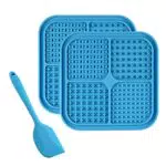 SIVEIS 2 Tappetini per Leccare in Silicone con Spatola