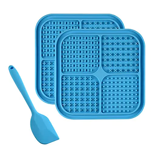 SIVEIS 2 Tappetini per Leccare in Silicone con Spatola