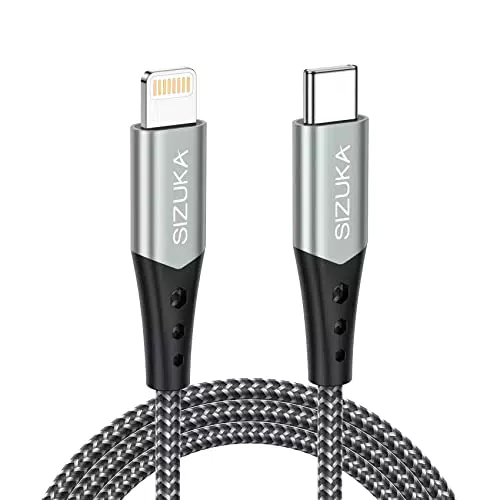 SIZUKA Cavo USB C Lightning 2M, Cavo USB C a iPhone Cavo iPhone Tipo C Carica Rapida USB C Lightning Compatibile con iPhone 13/12/12 Pro/11/11 Pro/11 Pro Max/XR/XS Max/XS/X/8 Plus/8